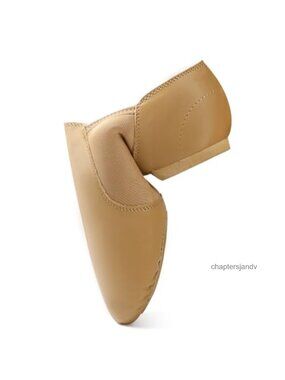 Leather Upper Slip-On Jazz Shoe Flat EVA Sole Dance Gymnastics